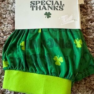 Special Thanks St. Patrick's Day green men boxer Shorts 
Size L
